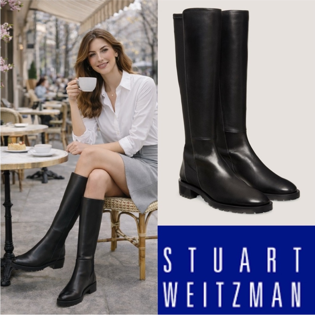 Stuart Weitzman Black City Knee High Boots